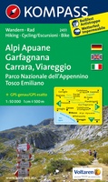 Wandelkaart 2451 Alpi Apuane - Garfagnana | Kompass