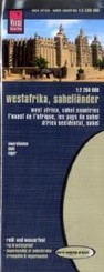 Landkaart - wegenkaart Westafrika, Sahelländer. West Africa, Sahel Countries. L' ouest de l' afrique, les pays du sahel; Africa occidental, Sahel | Re