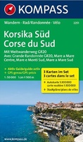 Wandelkaart - Fietskaart 2251 Corsica-Zuid Korsika Süd (3 delige kaartenset) | Kompass