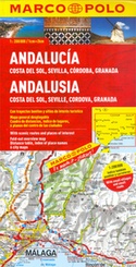 Landkaart - wegenkaart Andalusien- Costa del Sol - Seville - Cordoba - Granada  (Andalusië) | Marco Polo