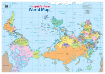 Wereldkaart World Upside Down (papier no 71) | Hema