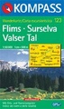 Kompass wandelkaart 123 Flims-Surselva-Valser Tal