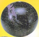 Opblaasglobe  - Sterren 40 cm, zwart