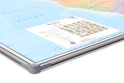 Magneetbord Wereldkaart small, modern, 68 x 45 cm, zonder vlaggen | Maps International