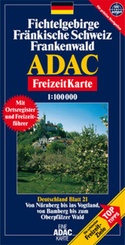 21 Wegenkaart - landkaart Fichtelgebirge, Fränkische Schweiz, Frankenwald | ADAC