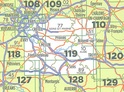 Wegenkaart - Landkaart 119 fietskaart Evry - Melun - Provins | IGN