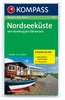 Wandelkaart 723 Nordseeküste von Hamburk bis Dänemark (2-kaartenset)| Kompass