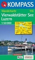 Wandelkaart 116 Vierwaldstätter See-Luzern | Kompass