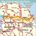 Fietskaart Way of the Roses official cycle route map | Sustrans NN69