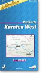 Fietskaart Radkarte Karinthië - Kärnten West A19 | Bikeline