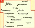 05 Wegenkaart - Road Map Britain 5 Midlands & Central England - Centraal Engeland | AA Publishing