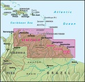Landkaart - wegenkaart Venezuela, Guyana, Suriname & Frans Guyana | Nelles Maps