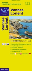 Wegenkaart - Landkaart 123 fietskaart Vannes - Lorient | IGN
