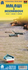 Wegenkaart - landkaart Malawi & Mozambique | ITMB