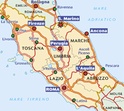 Landkaart wegenkaart Michelin 563 Toscane, Umbrië, San Marino, Marche, Lazio, Abruzzo |  Michelin