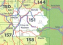 Wegenkaart - Landkaart 151 fietskaart Grenoble - Mont Blanc- Chambéry - Annecy - Franse Alpen | IGN