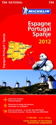734 Wegenkaart - Landkaart Michelin Spanje en Portugal | Michelin 2012
