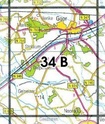 Topografische kaart / Wandelkaart 34B Goor (Achterhoek)