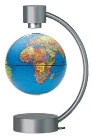 Wereldbol (globe 31)  Zwevende wereldbol- magneetglobe blauw politiek | Stella Nova