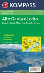 Wandelkaart 690 Alto Garda e Ledro-Riva del Garda-Malcesine | Kompass