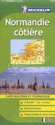 Landkaart - wegenkaart 117 Normandie Cotiere | Michelin zoom