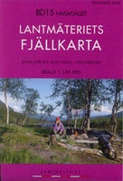 Wandelkaart BD15 Nasafjället Fjällkarta Topografische kaart Zweden | Lantmateriet