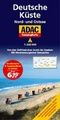 Campingkaart Deutsche Küste, Nord- und Ostsee Von den Ostfriesischen Inseln bis Usedom. Mit Mecklenburgischer Seenplatte | ADAC