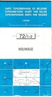 Topografische kaart Belgie NGI 72/1-2 Hauwald - Houwald (1:25.000) - wandelkaart | NGI