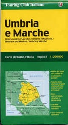 Wegenkaart - landkaart Umbria e Marche - Umbrië, Umbrie en Marken fietskaart | Touring club Italiano TCI 1:200.000