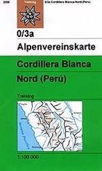 Wandelkaart 0/3a Cordillera Blanca, Nord - Peru | Alpenvereins Karte