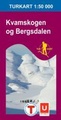 Wandelkaart 2253 Kvamskogen og Bergsdalen - Noorwegen | Turkart Ugland