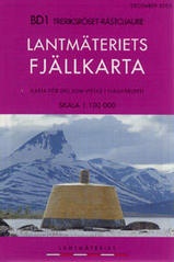 Wandelkaart BD01 Treriksröset - Råstojaure Fjällkarta Topografische kaart Zweden | Lantmateriet