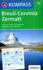 Wandelkaart 87 Breuil - Cervinia - Zermatt | Kompass