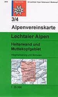 Wandelkaart - Alpenvereinskarte 3/4 Lechtaler Alpen, Heiterwand und Muttekopfgebiet | OAV
