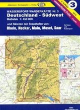 Watersportkaart nr. 3 Duitsland Zuid-West | Jubermann Kartographie