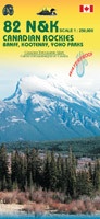 Wegenkaart - Topografische Kaart 82 N&K Canadian Rockies Banff, Kootenay, Yoho Parks | ITMB