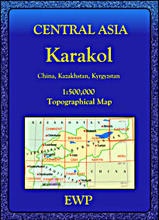 Wegenkaart - Autokaart - Landkaart Karakol ( China, Kazakhstan, Kyrgyzgstan )  | EWP