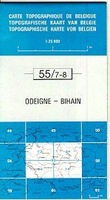 Topografische kaart Belgie NGI 55/7-8 Odeigne - Bihain (1:20.000) - wandelkaart