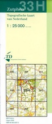Topografische kaart / Wandelkaart 33H Zutphen