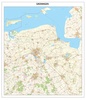 Wandkaart Provincie Groningen - topografische wegenkaart met ophangsysteem | uitg 12 prov.