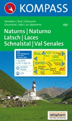 Wandelkaart 051 Naturns/Naturno-Latsch/Laces-Schnalstal/Val Senales | Kompass