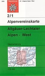 Wandelkaart - Alpenvereinskarte 2/1 Allgäuer-Lechtaler Alpen, westliches Blatt | OAV