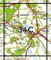 Topografische kaart / Wandelkaart 34C Ruurlo (Achterhoek)