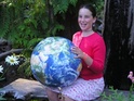 .Opblaasglobe - Wereldbol Aarde - Satellietbeeld, doorsnede 40 cm | Orbis globes