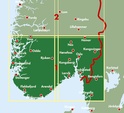 Wegenkaart - landkaart 01 Noorwegen Zuid Oslo - Bergen - Stavanger | Freytag & Berndt
