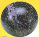 Opblaasglobe  - Sterren 40 cm, zwart
