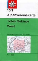 Alpenvereinskarte 15/1 Totes Gebirge, westl. Blatt - wandelkaart Oostenrijk