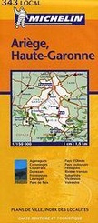 Wegenkaart - landkaart - autokaart 343 Ariege - Haute Garonne / Pyreneeen | Michelin Local