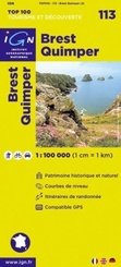 Wegenkaart - Landkaart 113 fietskaart Brest - Quimper - Bretagne | IGN