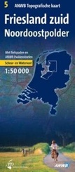 Fietskaart - Wandelkaart 05 Friesland zuid - Noordoostpolder (Topografisch) | ANWB